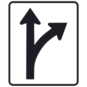 Lane Use Control, RT (R3-6R)