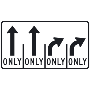 Lane Use Control, T-T-R-R (R3-H8de)