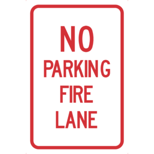 No Parking Fire Lane (R7-H10)