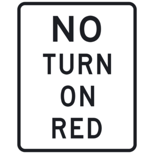 No Turn on Red (R10-11a)