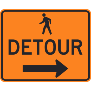 Pedestrian Detour (M4-9b)