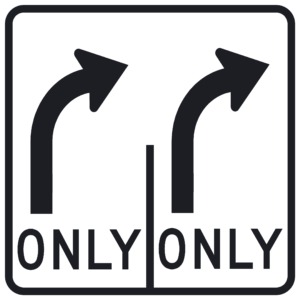 Lane Use Control, R-R (R3-H8bf)