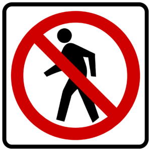 No Pedestrians Symbol (R9-3)