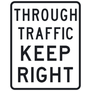 Through Traffic Keep Right (R4-H11)