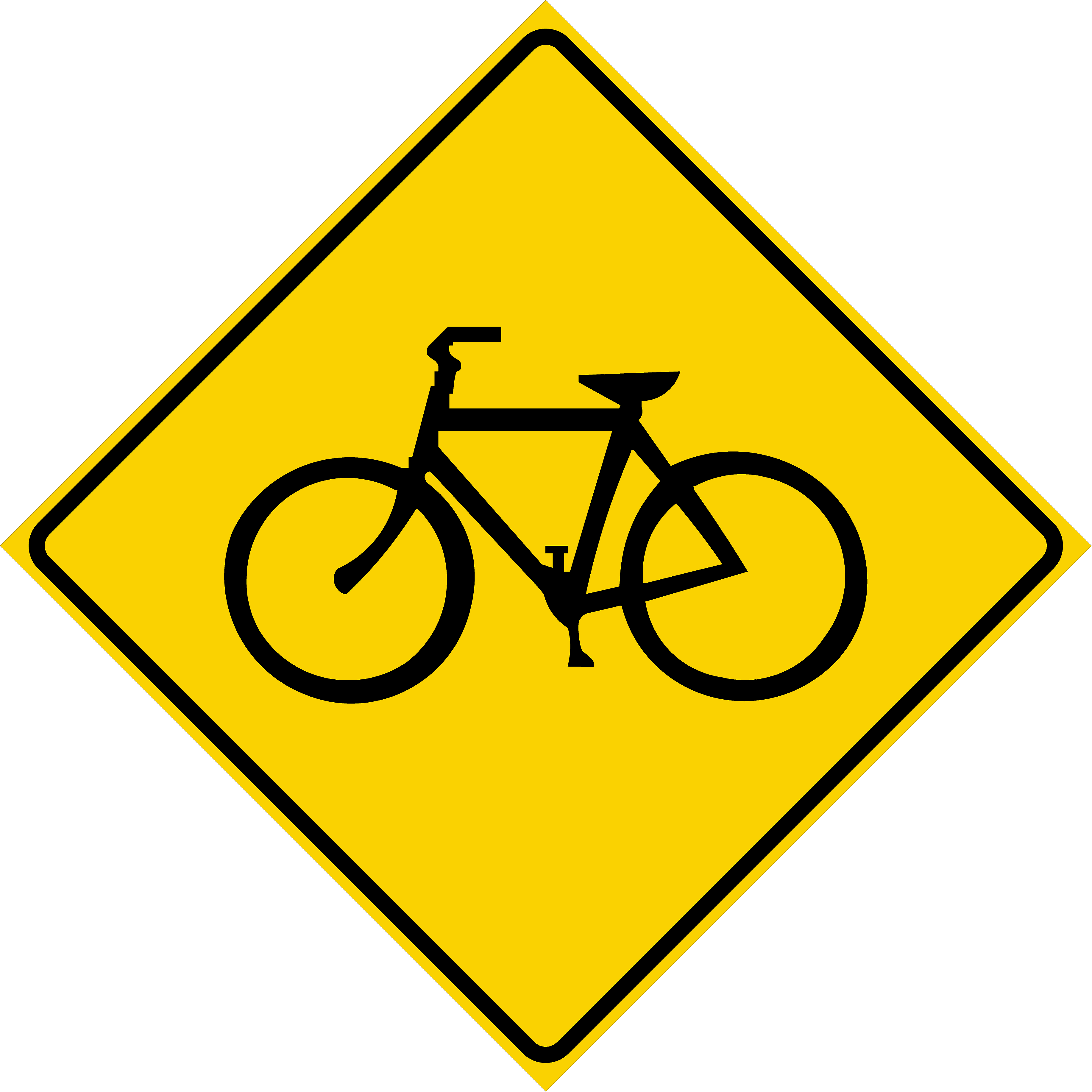 Bicycle Crossing Symbol (W11-1)