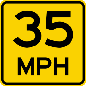 Speed Advisory Plate (W13-1P)