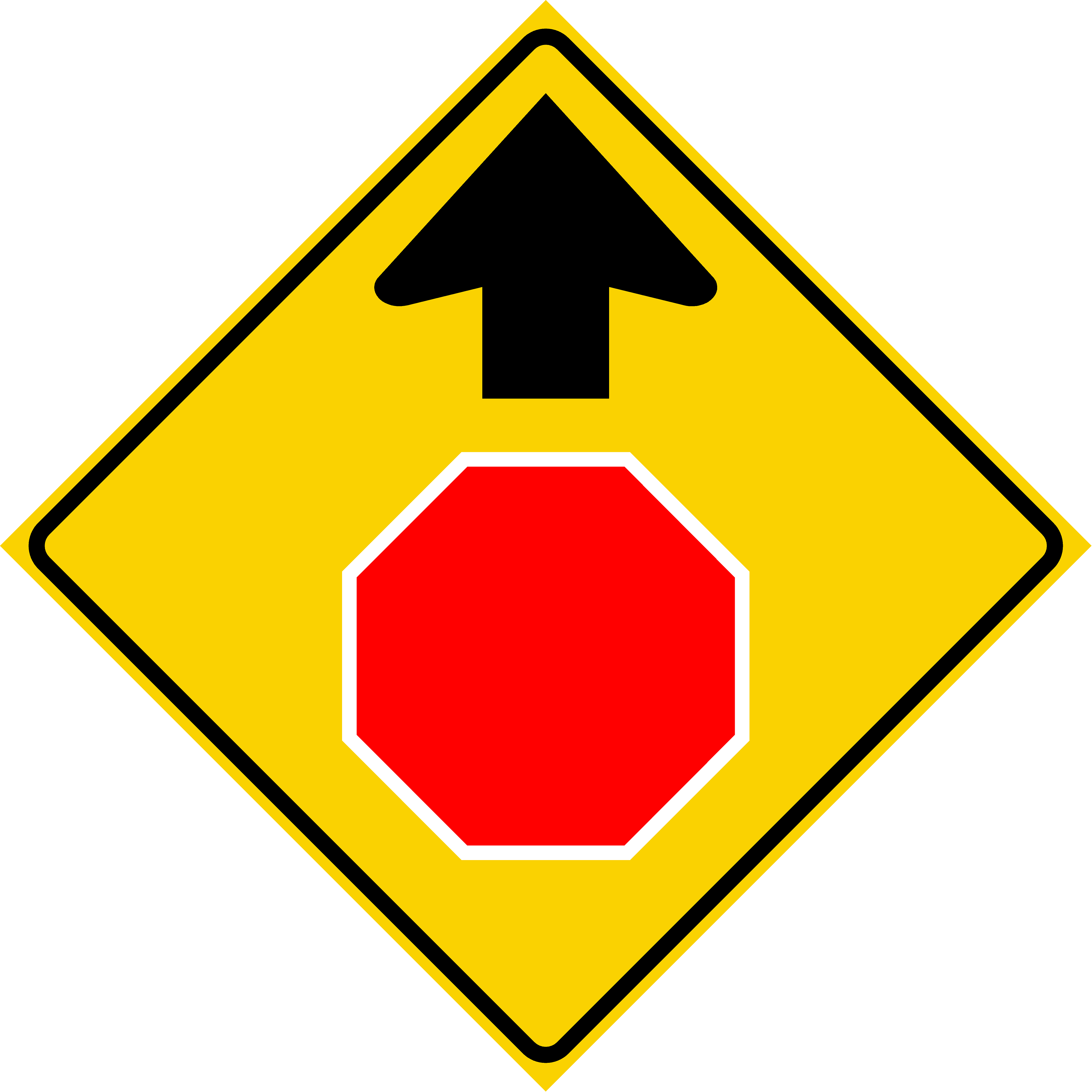 Stop Ahead (W3-1)