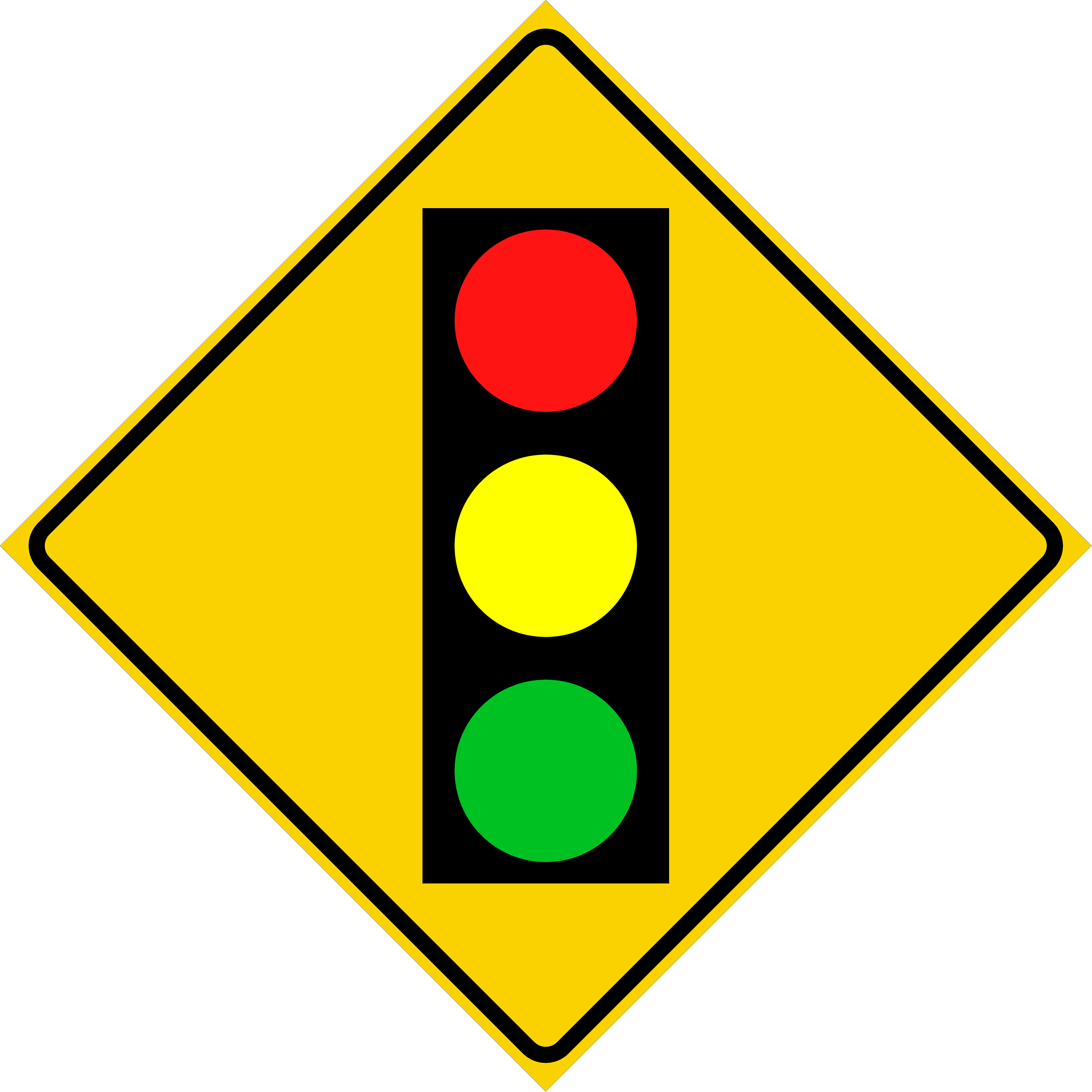 Signal Ahead Symbol (W3-3)