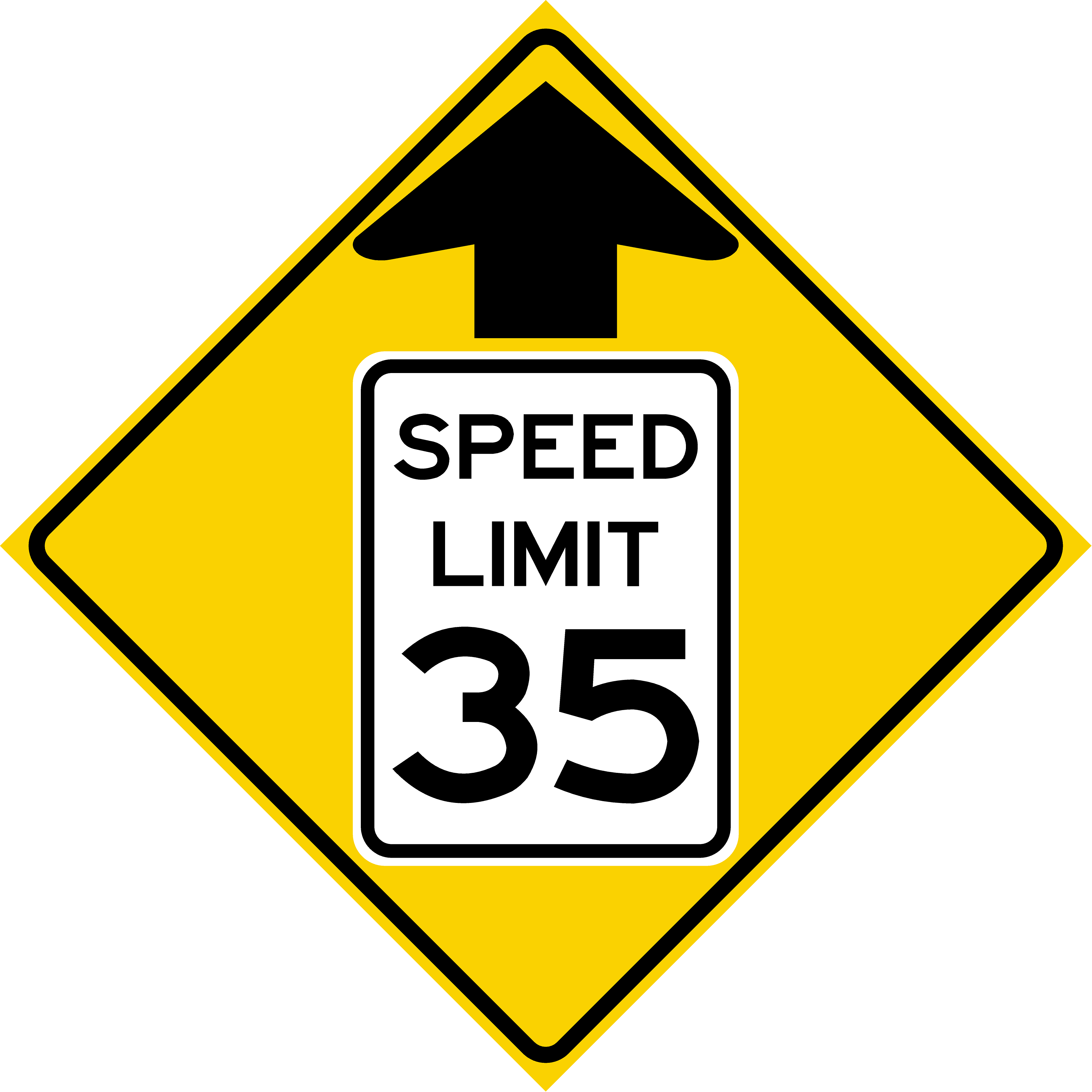 Speed Zone Ahead (W3-5)