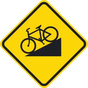 Bicycle Hill Symbol (W7-5)