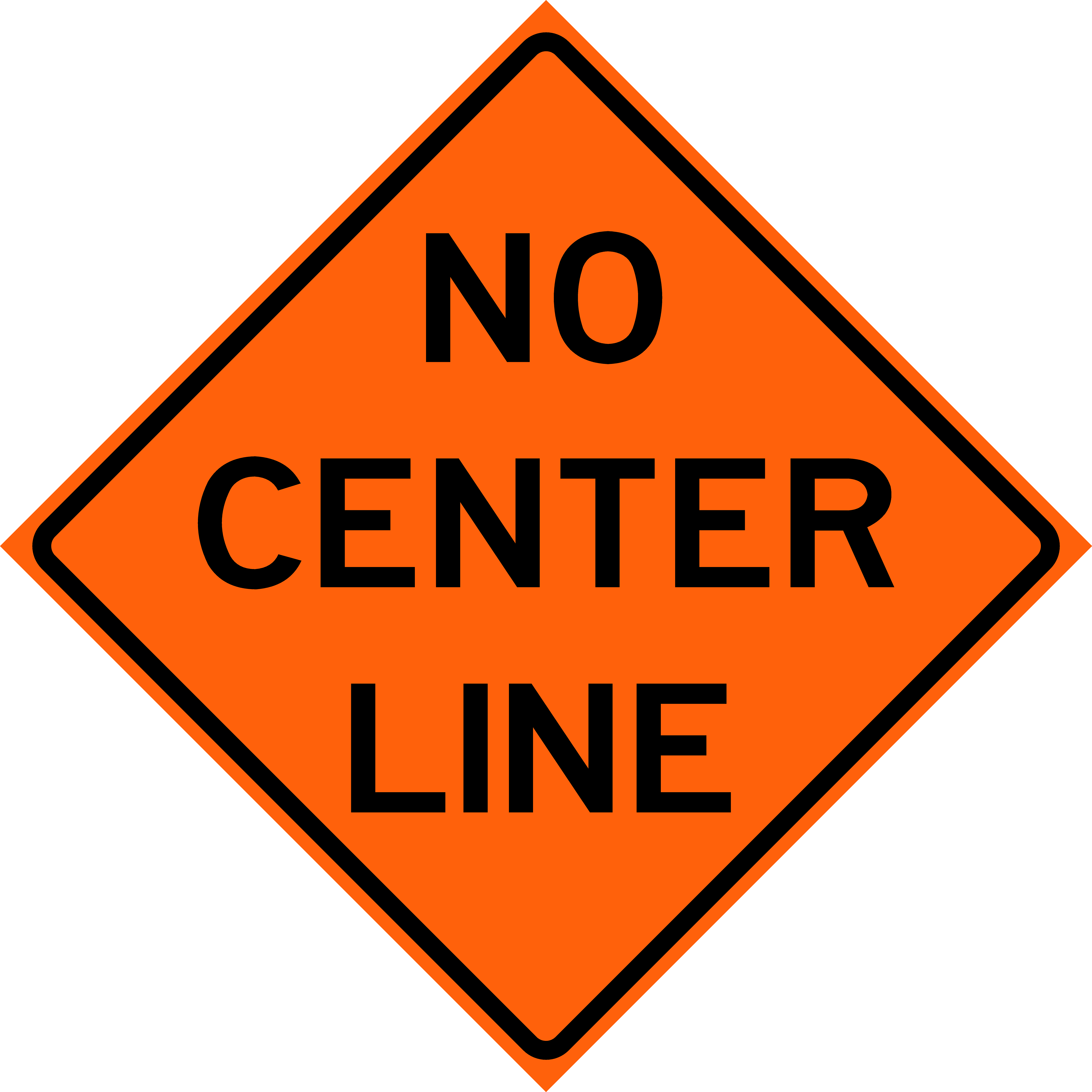 No Center Line (W8-12)
