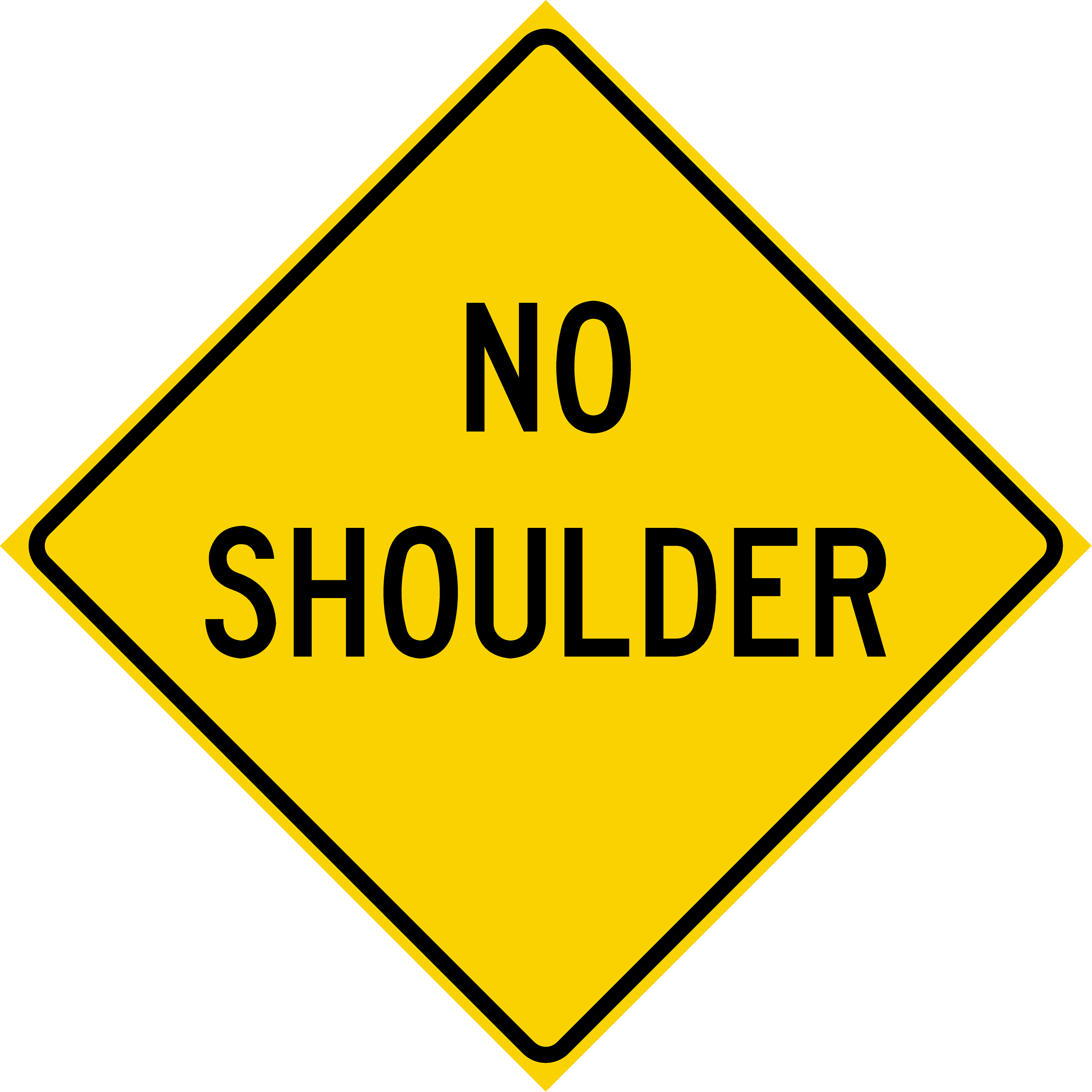 No Shoulder (W8-23)
