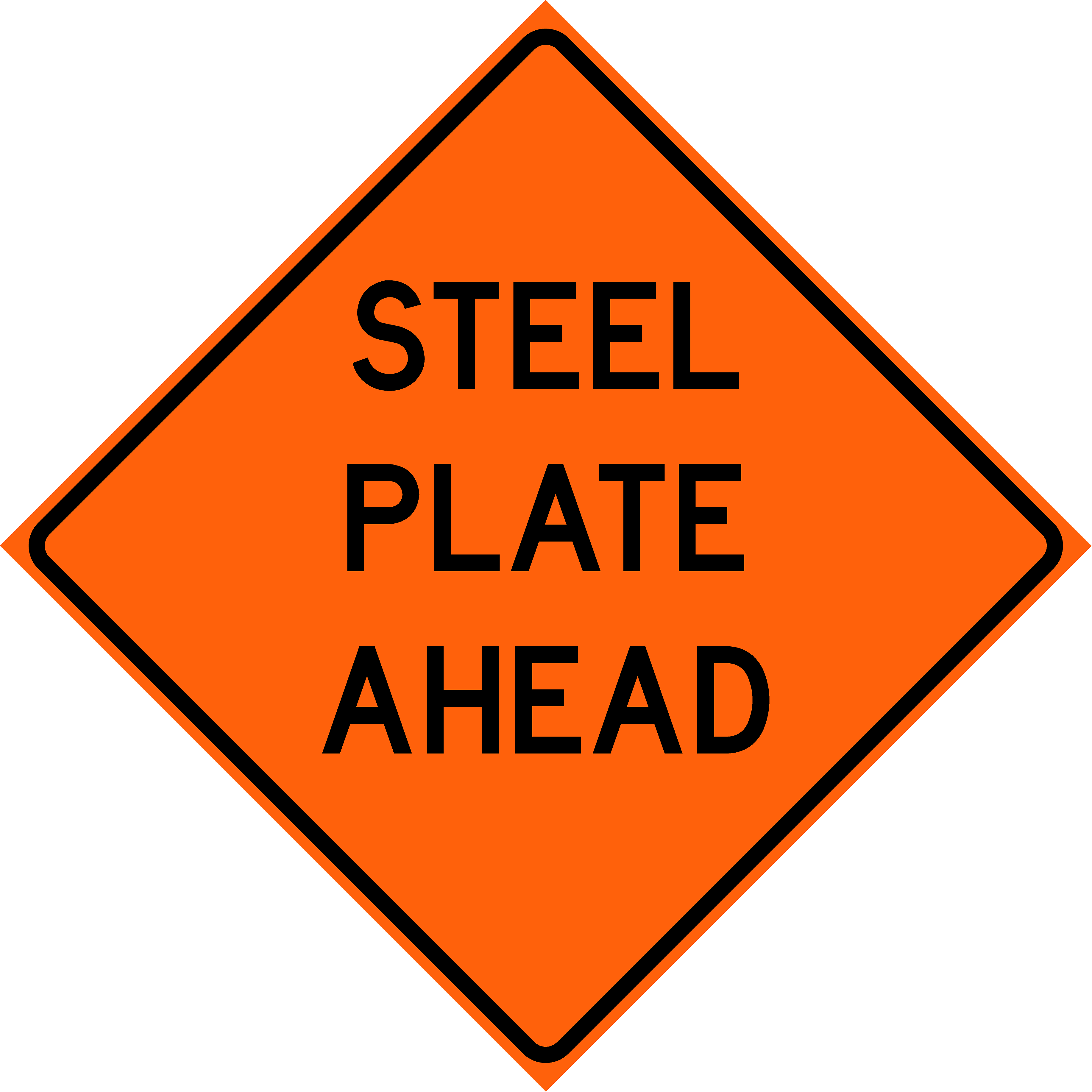 Steel Plate Ahead (W8-24)