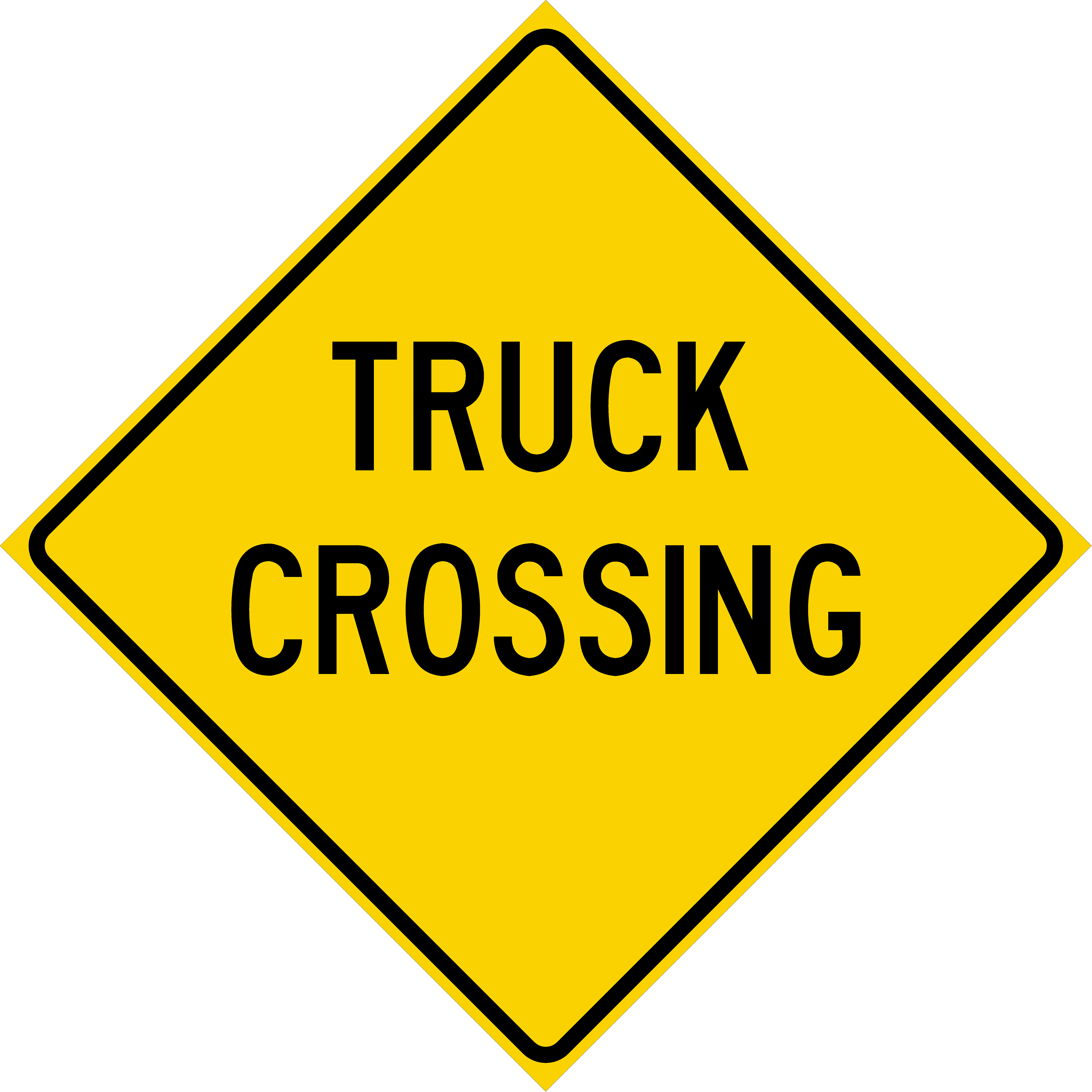 Truck Crossing (W8-6)