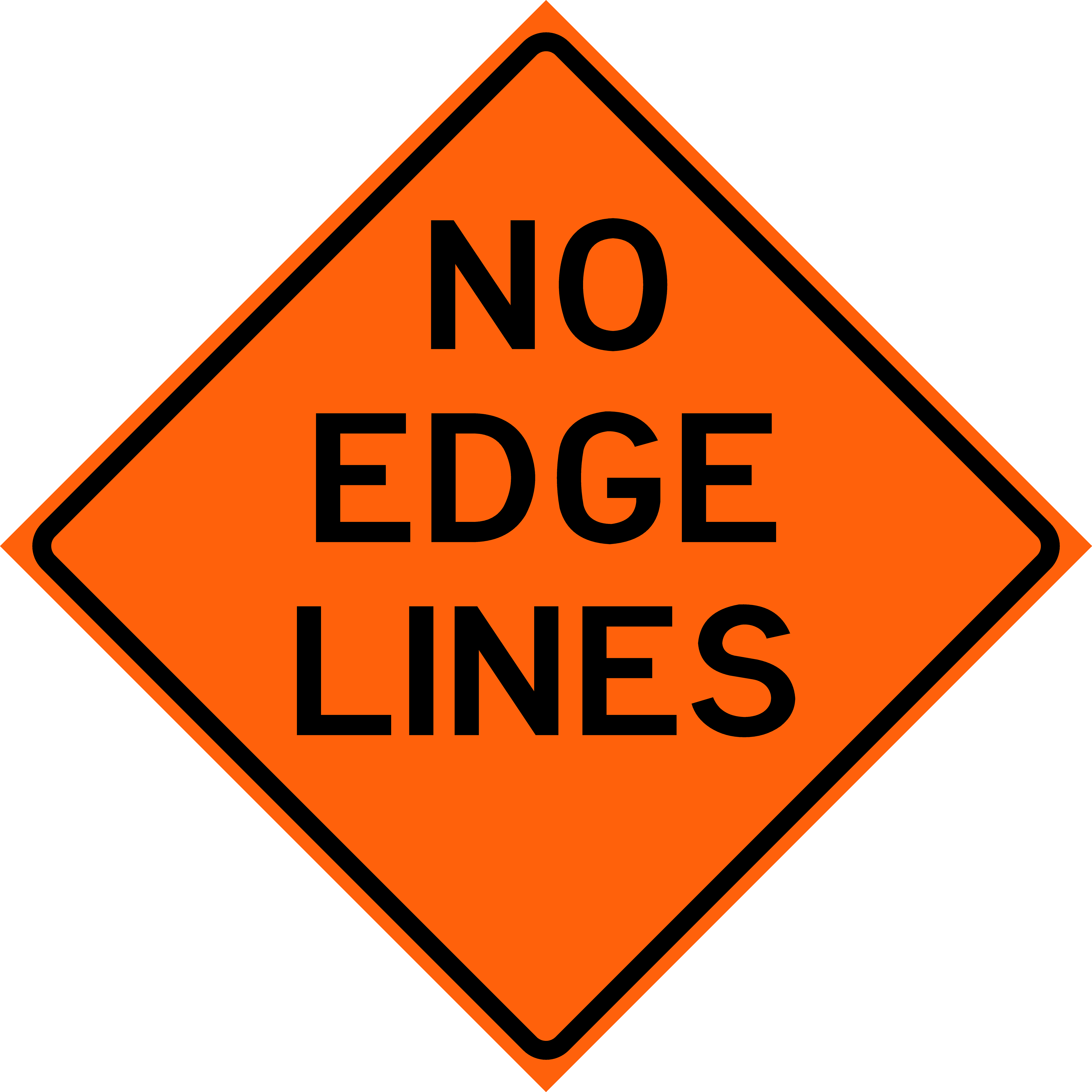 No Edge Lines (W8-H12)
