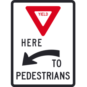 Yield Here to Pedestrians (R1-5a)